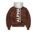 CHAQUETA MA-1 BOMBER CON CAPUCHA DESMONTABLE.